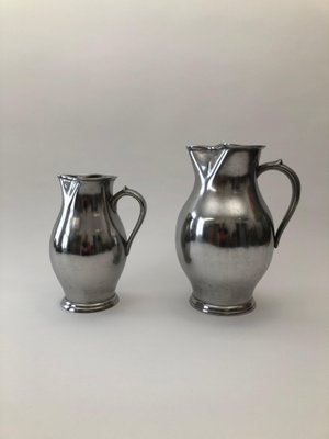 Pewter Wine Jugs, 1837, Set of 2-BAF-970834