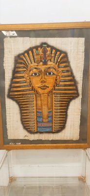 Pharaoh Tutankhamun Fabric Artwork, 1970s-QLH-1742557