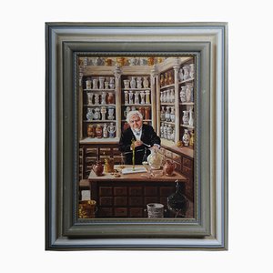 Pharmacist, 20th Century, Oil on Canvas, Framed-FLW-1402168