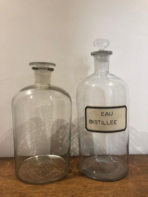 Pharmacy Bottles, 1950s, Set of 2-AVC-778867