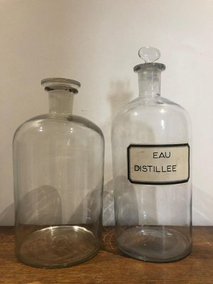 Pharmacy Bottles, 1950s, Set of 2-AVC-778867