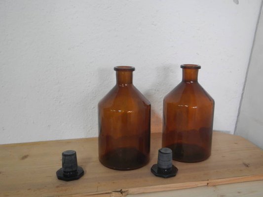 Pharmacy Bottles, 1950s, Set of 2-WWQ-1422930