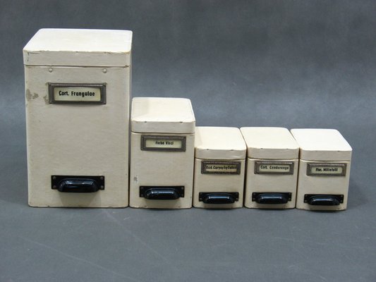 Pharmacy Containers, 1970s, Set of 5-WVA-1780777