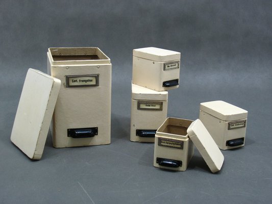 Pharmacy Containers, 1970s, Set of 5-WVA-1780777