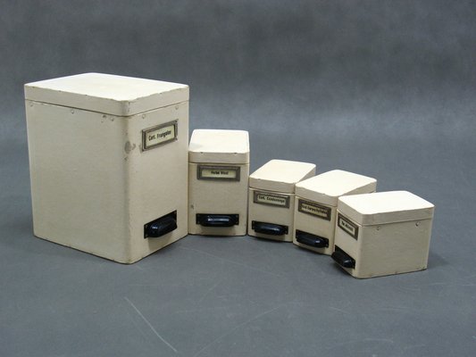 Pharmacy Containers, 1970s, Set of 5-WVA-1780777