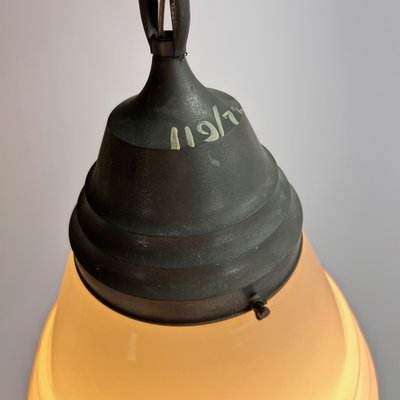 Phililite Glass & Copper Pendant Light from Philips, 1930s-RMX-1378293