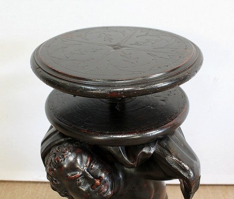 Piano Stool in Blackened & Patinated Wood, 19th Century-RVK-1009977