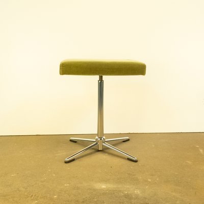 Piano Stool in Chrome with Green Velor, 1960s-PRK-2033981