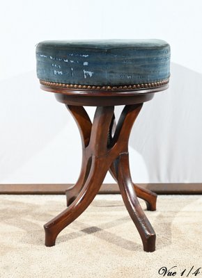 Piano Stool in Tinted Beech, 1900s-RVK-1751735