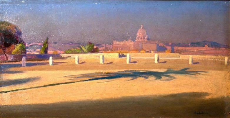 Piazzale del Pincio - Original Oil on Canvas by Amedeo Bocchi - 1920 ca. 1920 ca.-ZCI-756293