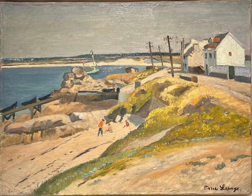 Pierre Alexis Lesage, Breton Landscape, 1920s, Oil on Canvas, Framed-QUE-1324430