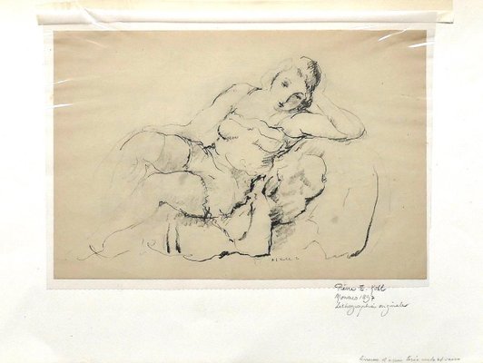 Pierre Ernst Kohl, Woman Portrait, Original Lithograph, 20th Century-ZCI-820904