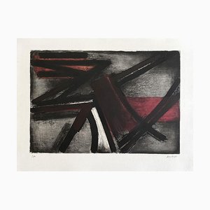 Pierre Soulages, Etching II, 1952, Original Engraving-KHH-2023123