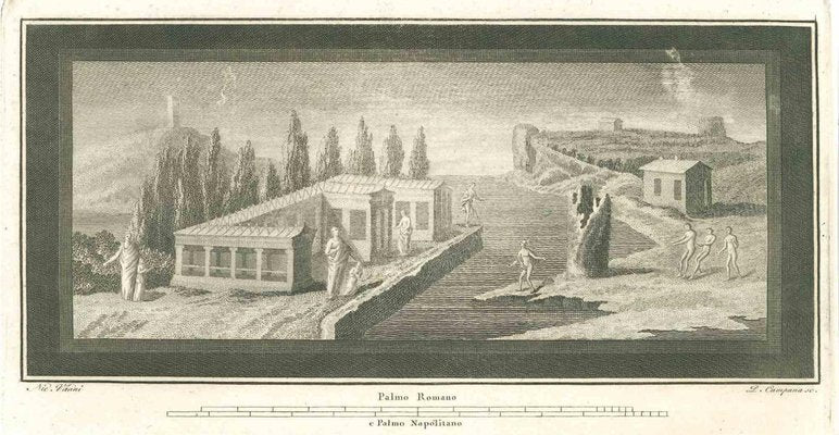 Pietro Campana, Ancient Roman Landscape, Etching, 18th Century-ZCI-1759252