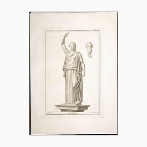 Pietro Campana, Ancient Roman Statue, Original Etching, 18th Century-ZCI-1379409