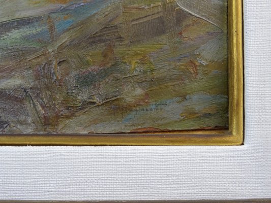 Pietro Fragiacomo, Vela, 1910s, Oil on Board, Framed-MLN-1383953