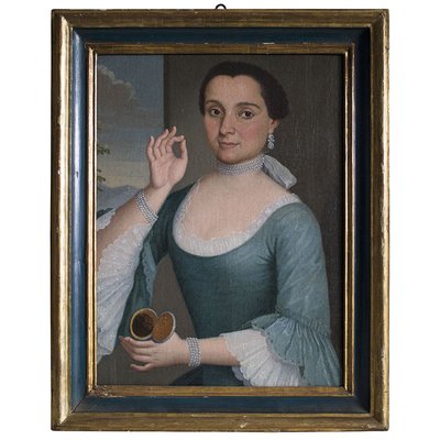 Pietro Longhi, Portrait of a Young Gentlewoman with Snuffbox, 1700s, Oil on Canvas-BEW-2042015