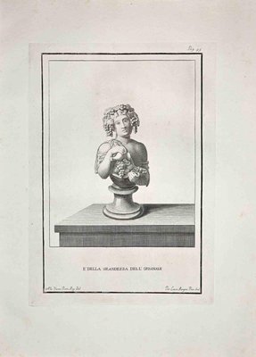 Pietro Mangini, Ancient Roman Bust, Etching, Late 18th-Century-ZCI-972047