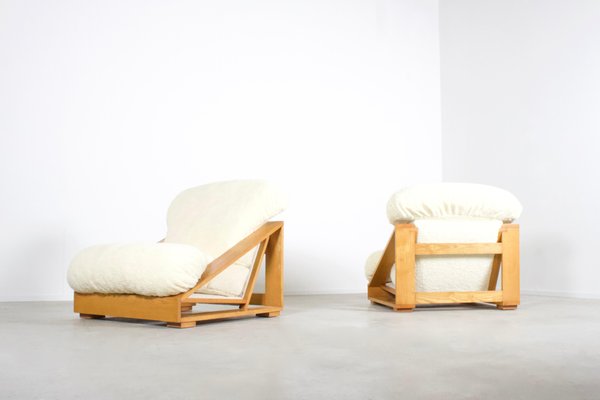 Pine and Teddy Lounge Chairs by Renato Toso and Roberto Pamio for Stilwood, 1970, Set of 2-QT-1263512