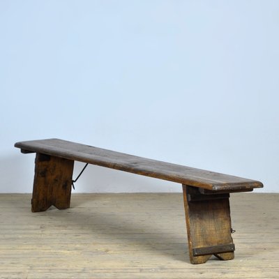 Pine Bench with Folding Legs, 1900s-IW-1737288