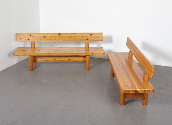 Pine Benches by Knud Friis & Elmar Moltke Nielsen for Friis & Moltke, 1960s, Set of 2-BPT-807250