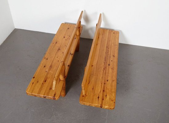 Pine Benches by Knud Friis & Elmar Moltke Nielsen for Friis & Moltke, 1960s, Set of 2-BPT-807250