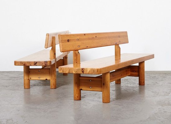 Pine Benches by Knud Friis & Elmar Moltke Nielsen for Friis & Moltke, 1960s, Set of 2-BPT-807250