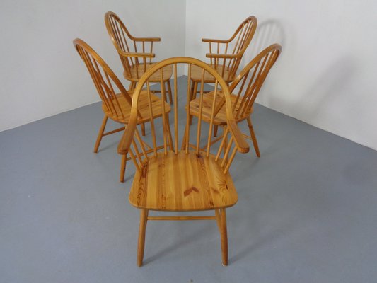 Pine Chairs by Erik Ole Jørgensen, Set of 5-RDW-1770637