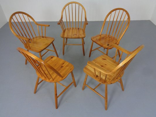 Pine Chairs by Erik Ole Jørgensen, Set of 5-RDW-1770637