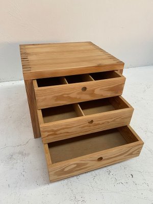 Pine Chest of Drawers or Bedside Table by Ate Van Apeldoorn for Houtwerk Hattem, 1970s-QVY-1800246