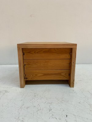 Pine Chest of Drawers or Bedside Table by Ate Van Apeldoorn for Houtwerk Hattem, 1970s-QVY-1800246