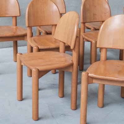 Pine Dining Chairs attributed to Rainer Daumiller, 1970s, Set of 8-JRP-1445196