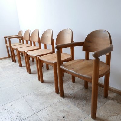 Pine Dining Chairs by Rainer Daumiller, 1970s, Set of 6-JRP-855959