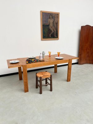 Pine Dining Table from Maison Regain, 1970s-LCU-2024741