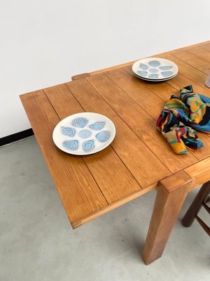 Pine Dining Table from Maison Regain, 1970s-LCU-2024741