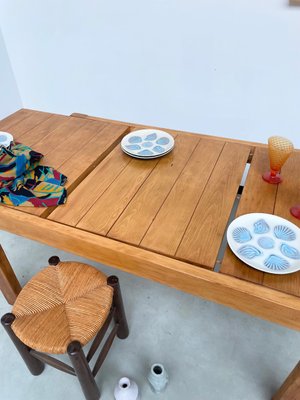 Pine Dining Table from Maison Regain, 1970s-LCU-2024741