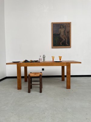 Pine Dining Table from Maison Regain, 1970s-LCU-2024741