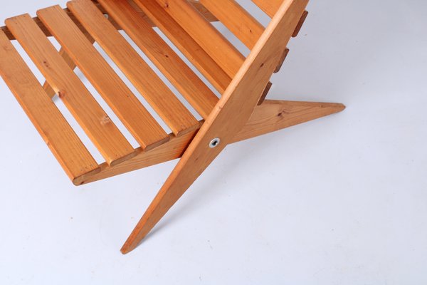 Pine Folding Chair in the style of Pastoe, 1960s-XT-1754662