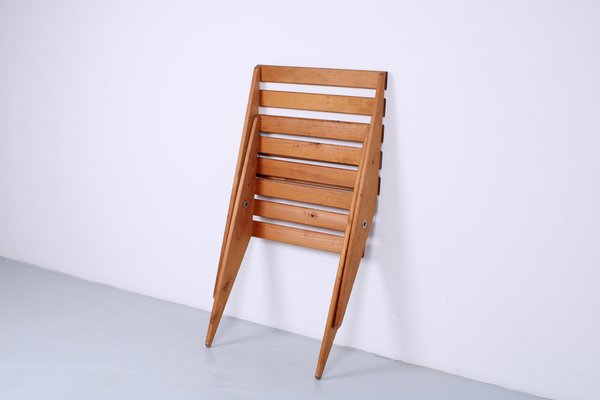 Pine Folding Chair in the style of Pastoe, 1960s-XT-1754662