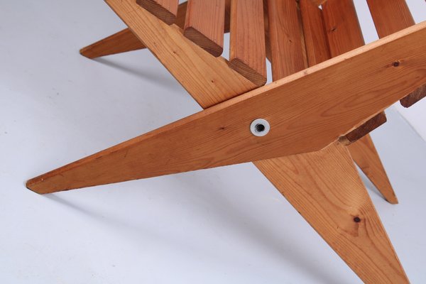 Pine Folding Chair in the style of Pastoe, 1960s-XT-1754662