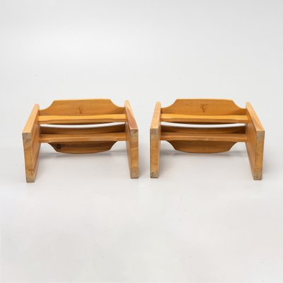 Pine Jonte Stools by Gilbert Marklund for Furusnickarn Ab, 1970s, Set of 2-IKO-1703698