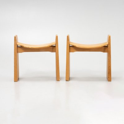 Pine Jonte Stools by Gilbert Marklund for Furusnickarn Ab, 1970s, Set of 2-IKO-1703698