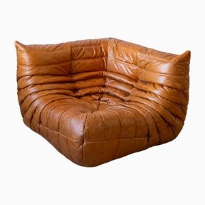 Pine Leather Togo Corner Chair by Michel Ducaroy for Ligne Roset-IXA-1241079