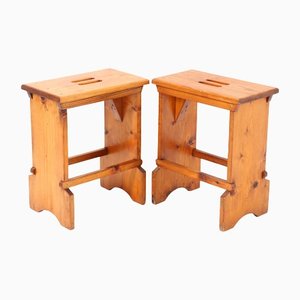 Pine Monastery Stools, 1960s, Set of 2-MY-1444854