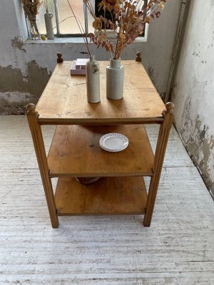 Pine & Oak Draper Console Table, 1950s-LCU-2024744