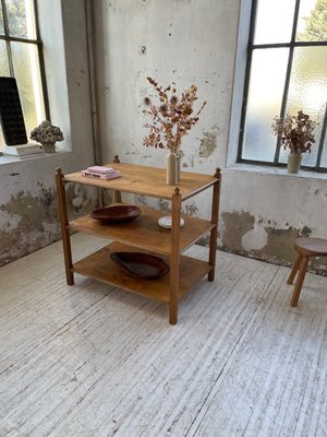 Pine & Oak Draper Console Table, 1950s-LCU-2024744