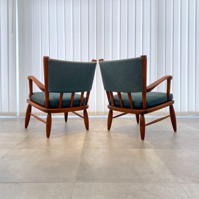 Pine Säter Armchairs by Gunnar Göperts, Sweden, 1940s, Set of 2-LIV-1794784