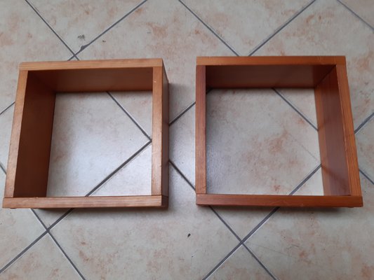 Pine Shelf Set, 1980s, Set of 2-WQQ-1354588