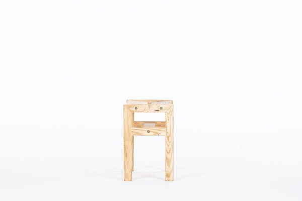 Pine Stool attributed to André Sornay, 1960-US-1398222