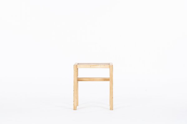 Pine Stool attributed to André Sornay, 1960-US-1398222